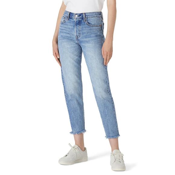 Levi’s Icon Fit High Rise Straight Ankle Denim Blue Jeans Size 30 - Picture 2 of 16